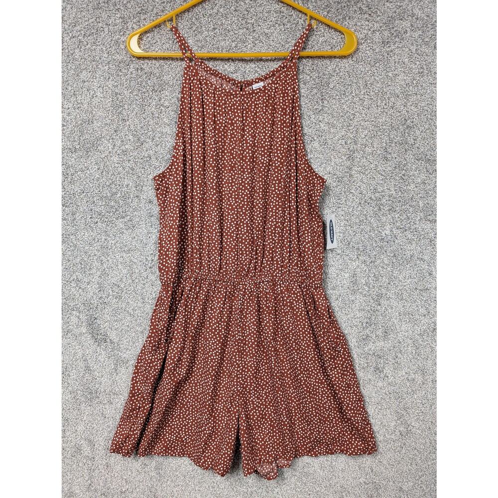 Old Navy Romper S Dot Sleeveless Pockets‎ Boho Casual Chic Cottagecore Summer